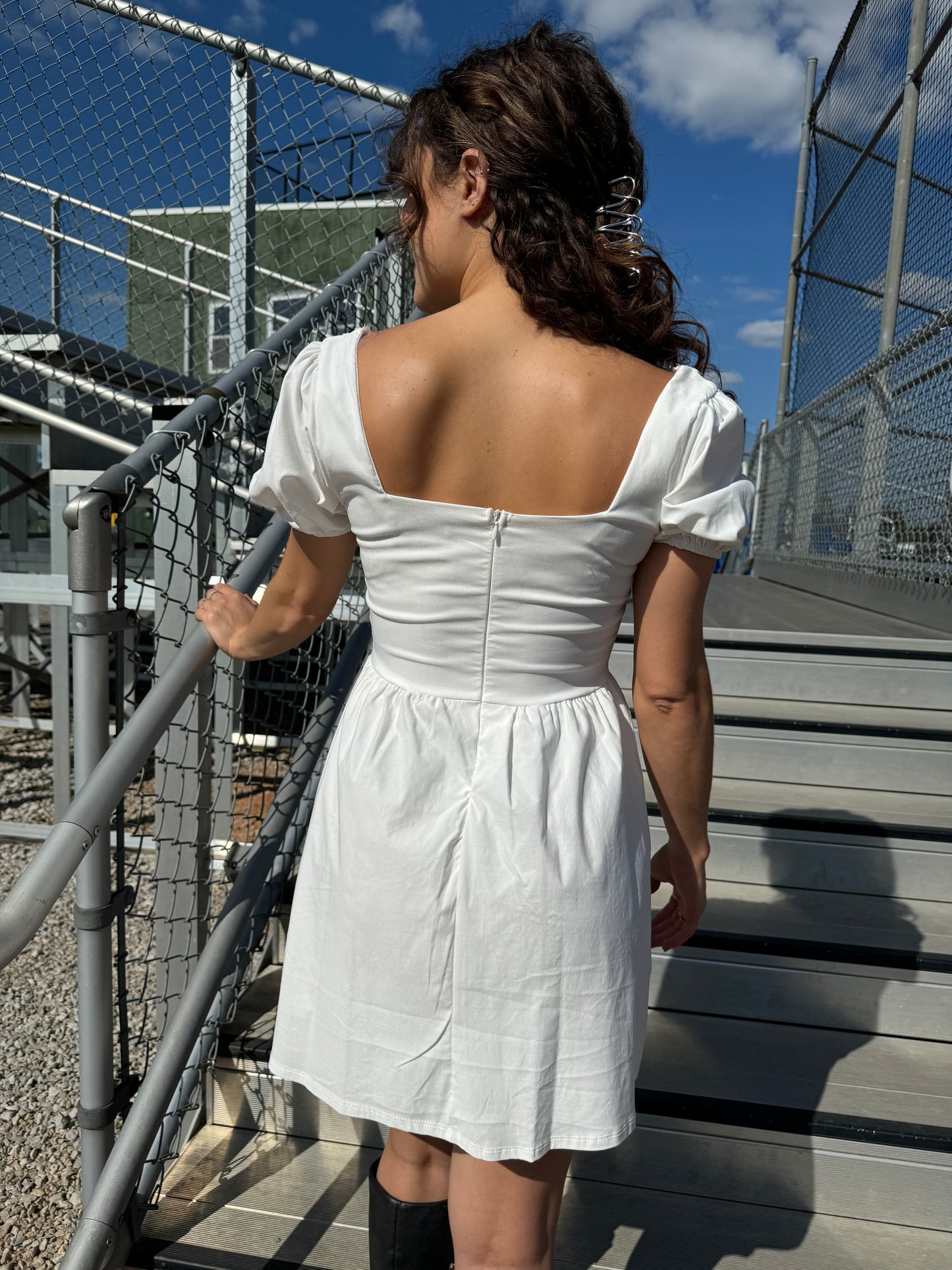Sweetheart Ribbon Mini Dress