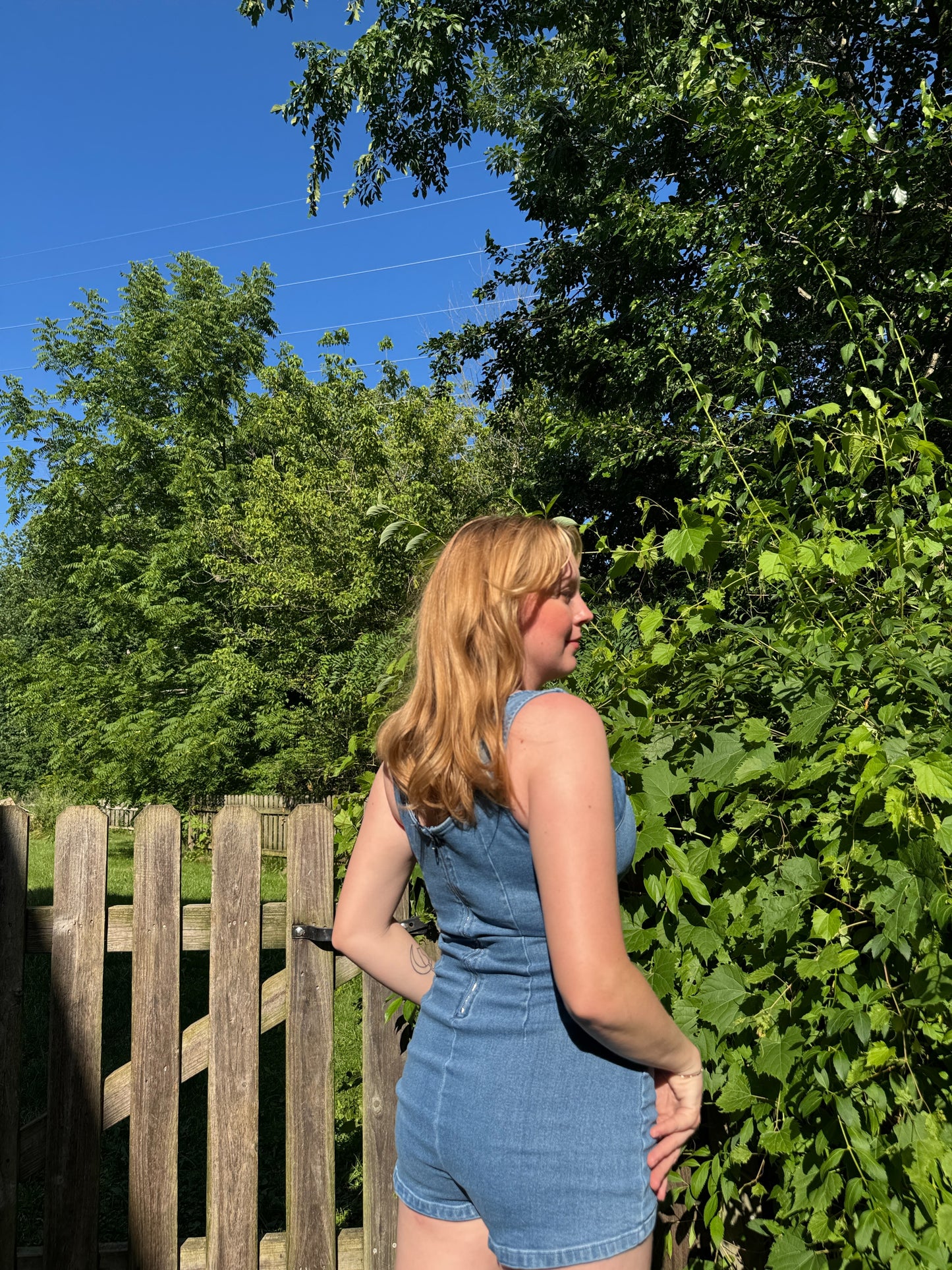 Pop Star Denim Romper