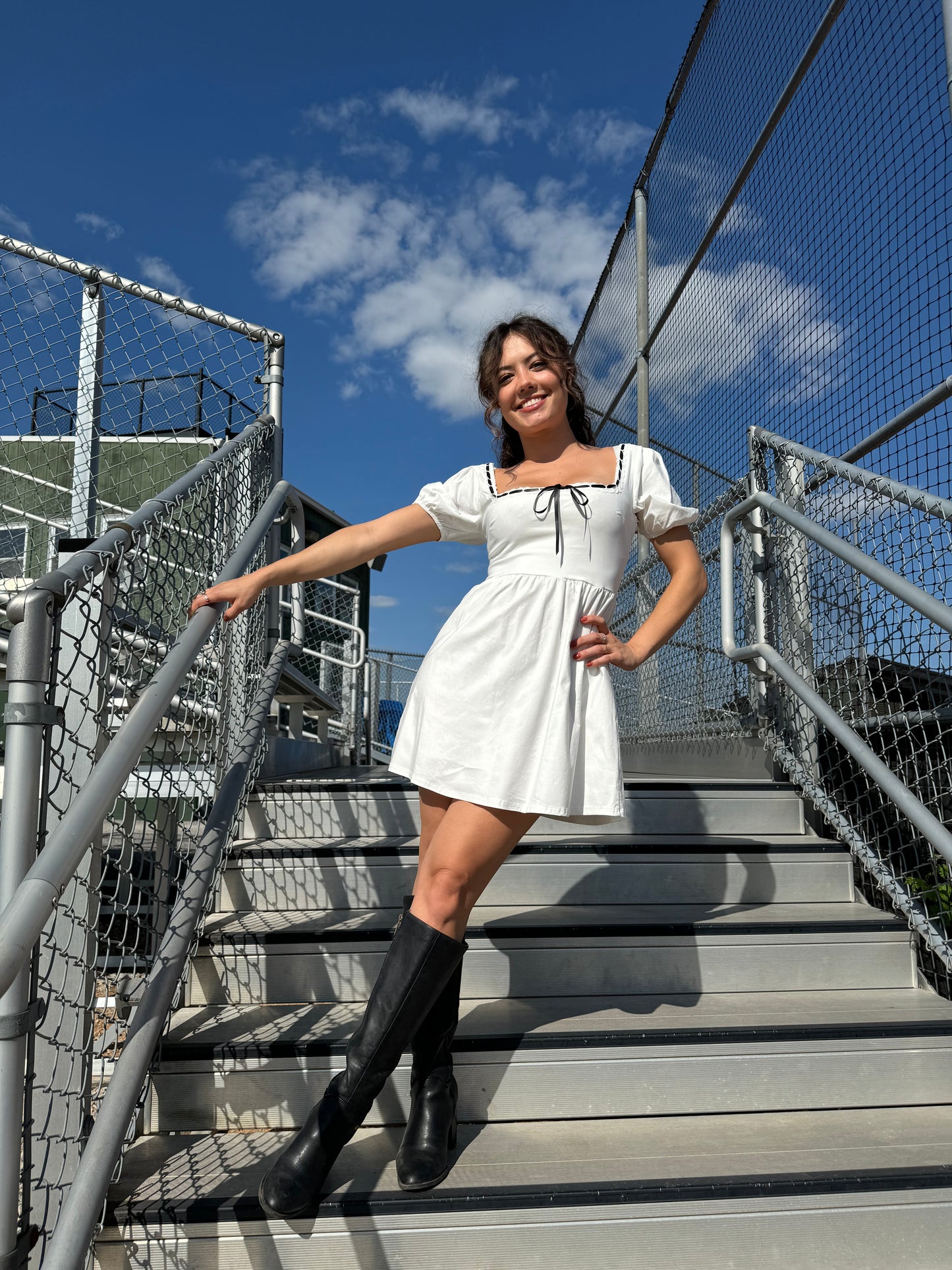 Sweetheart Ribbon Mini Dress