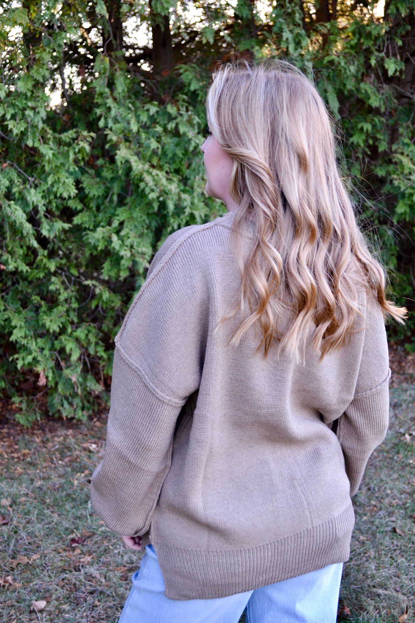 Erica Oversized Mocha Knit Sweater