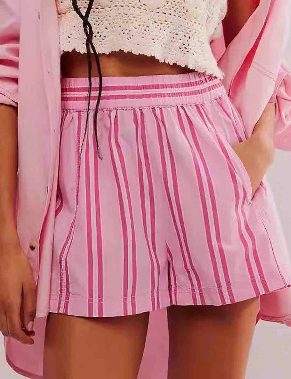 Pink Striped Danny Shorts