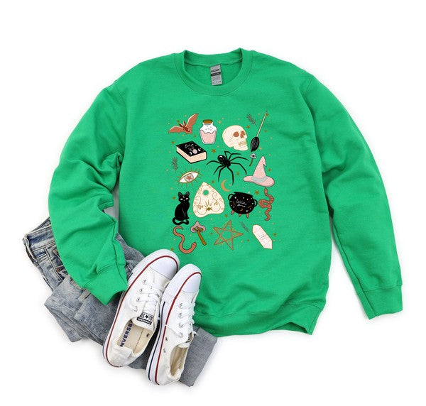 Witchcraft Doodles Graphic Sweatshirt