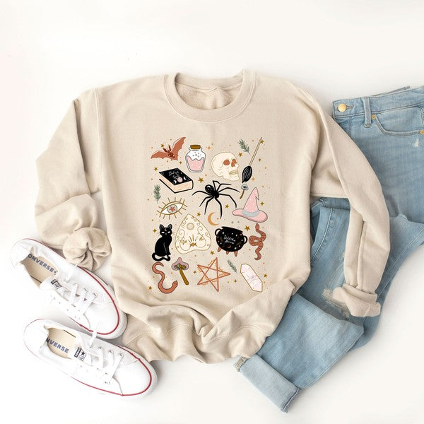 Witchcraft Doodles Graphic Sweatshirt