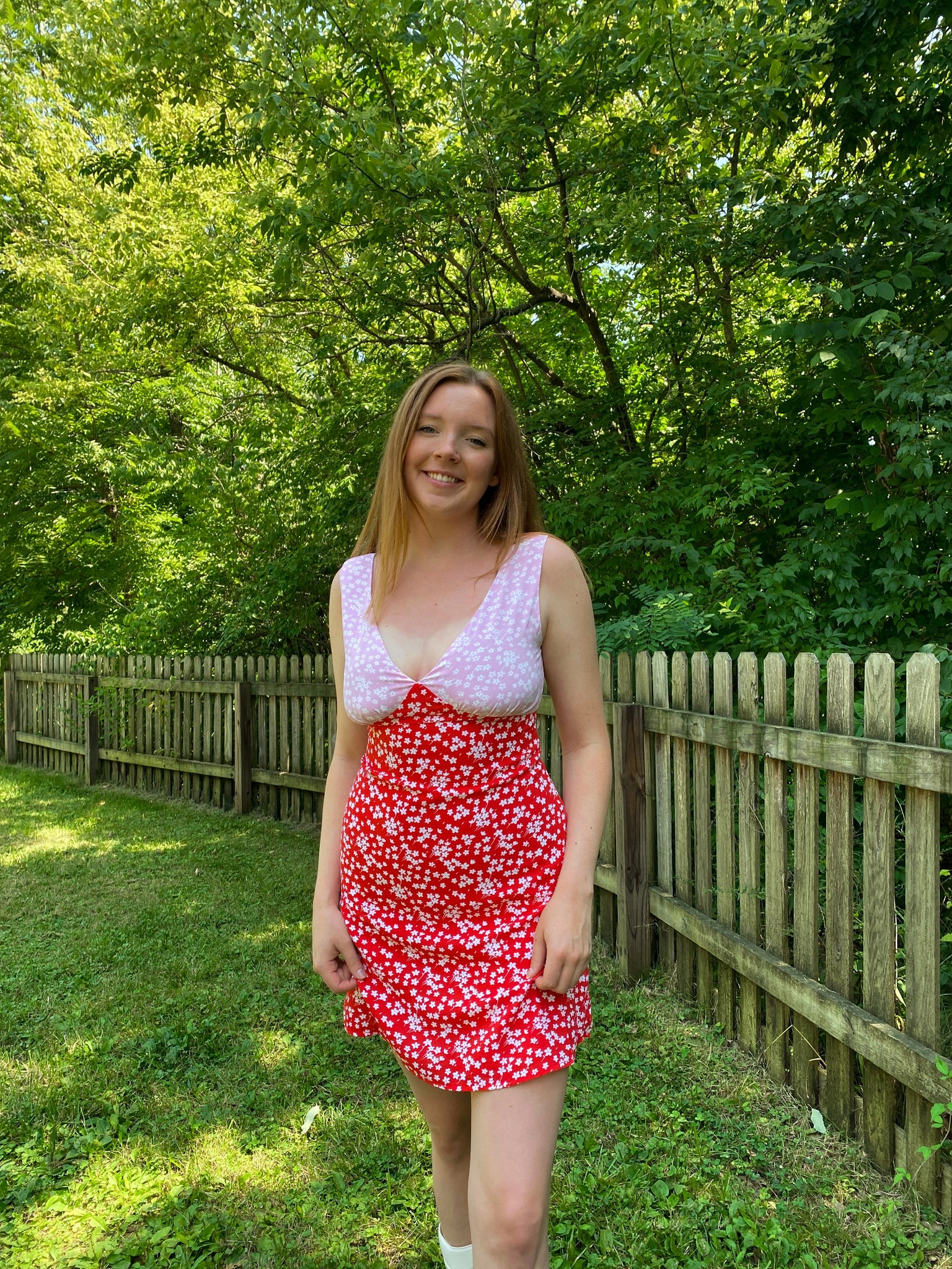 Lisa Pink Floral Dress