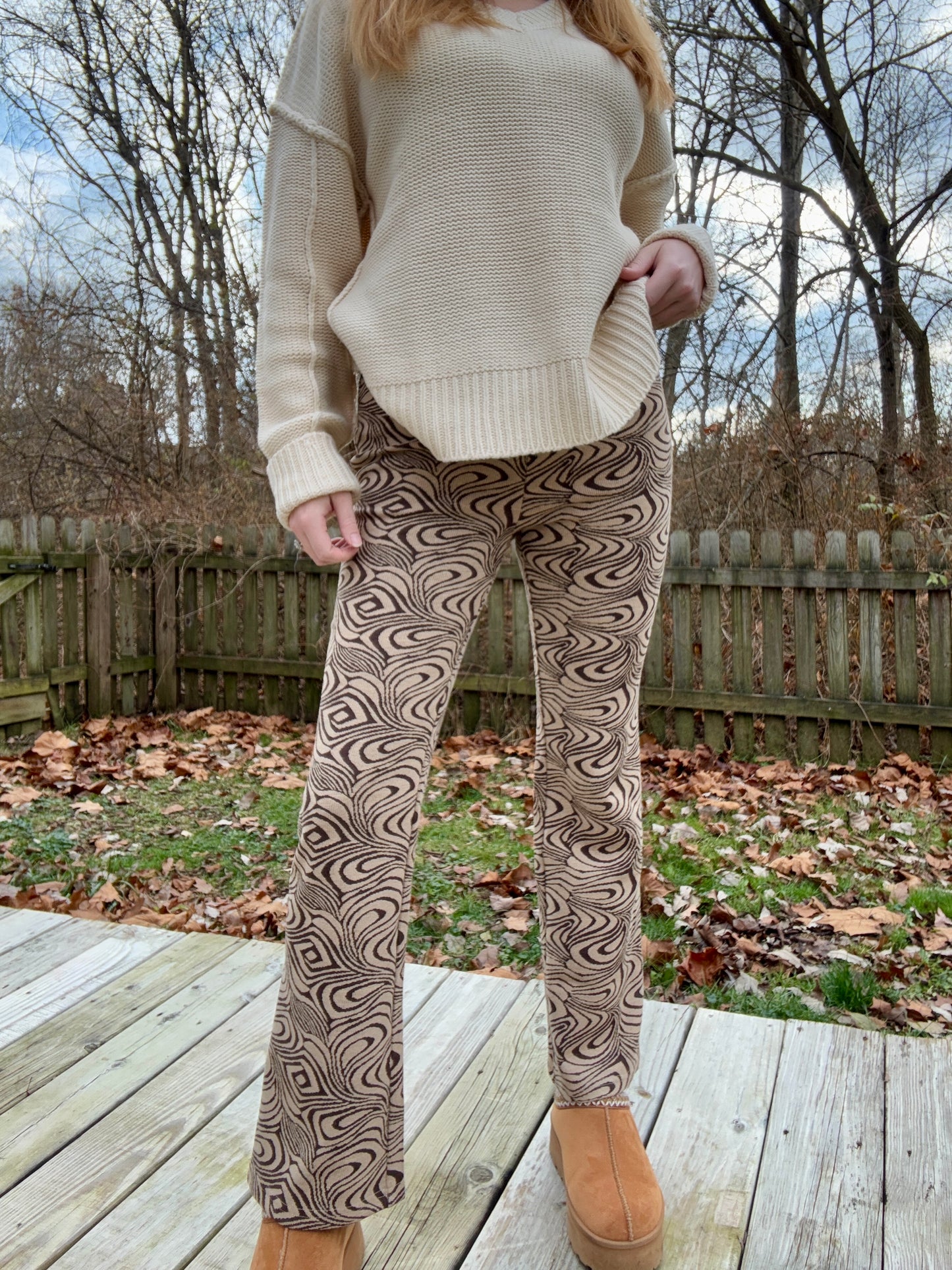 Kiley Swirly Sweater Pants