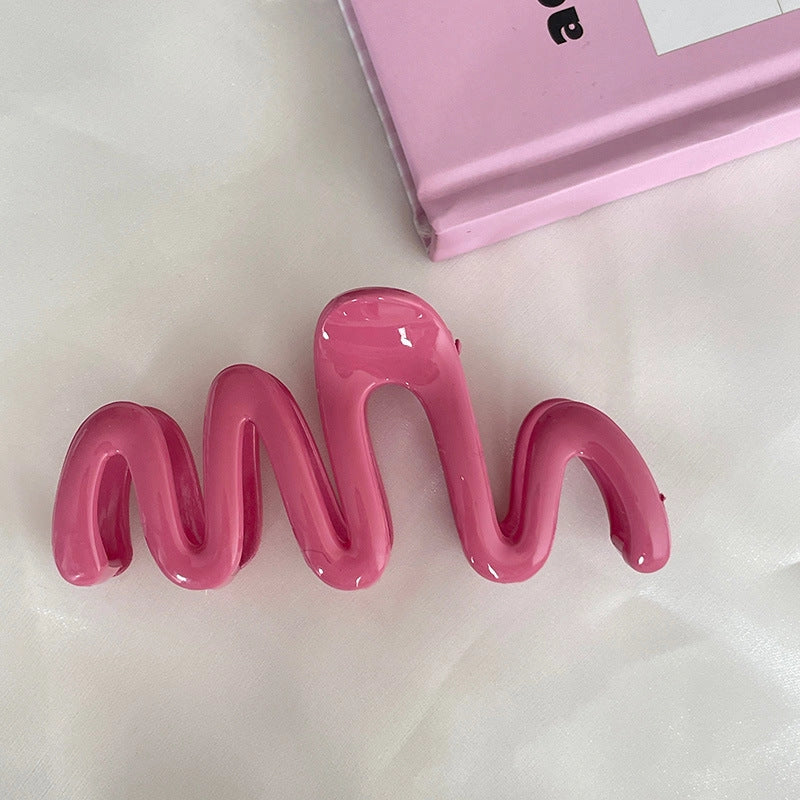 Wave Shaped Hair Claw Clip