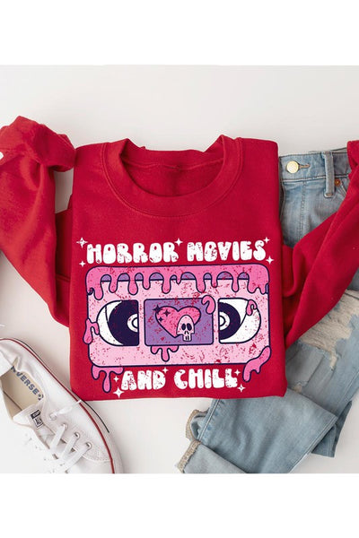 Horror Movies & Chill Graphic Sweatshirt