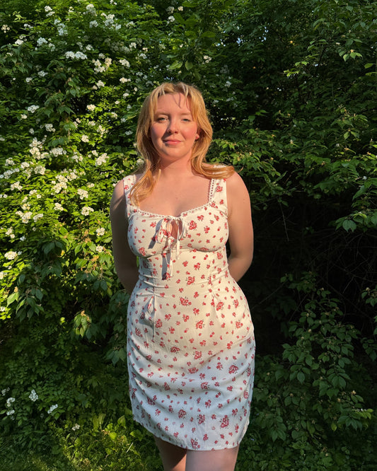 Vintage Rose Mini Dress