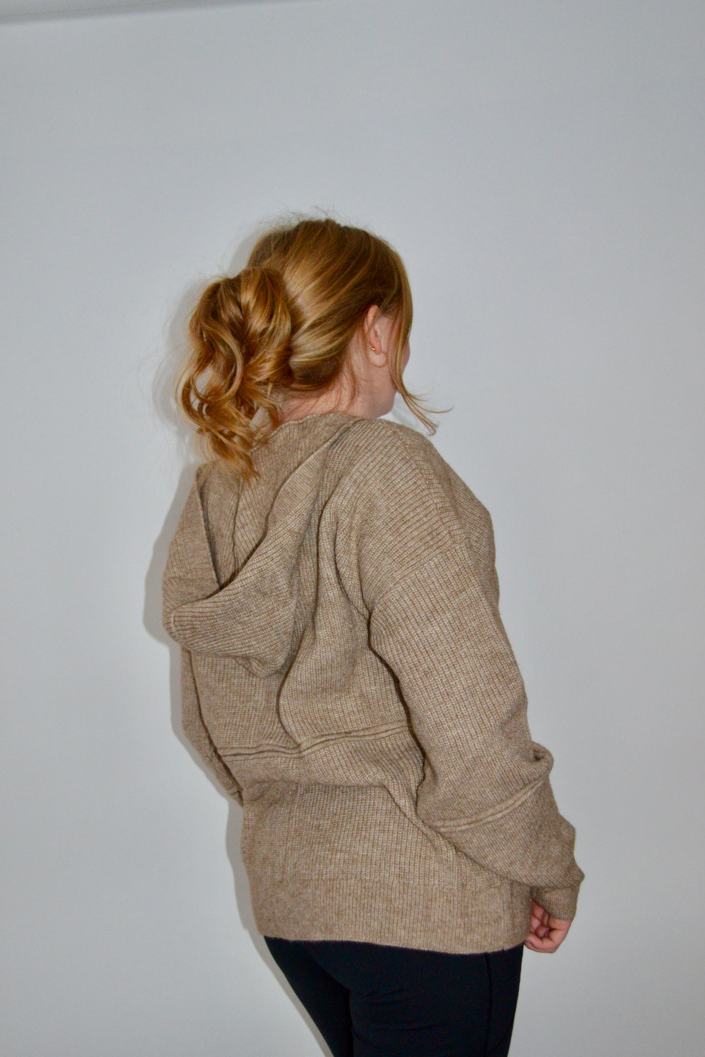 Mocha Knit Hooded Sweater