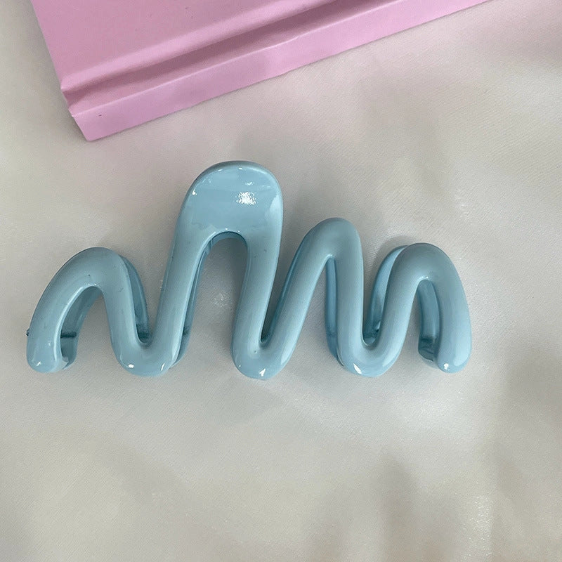 Wave Shaped Hair Claw Clip