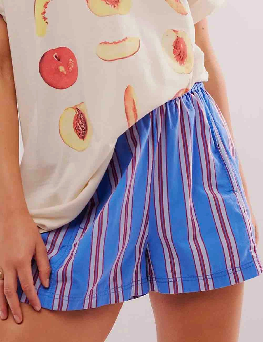 Blue Striped Danny Shorts