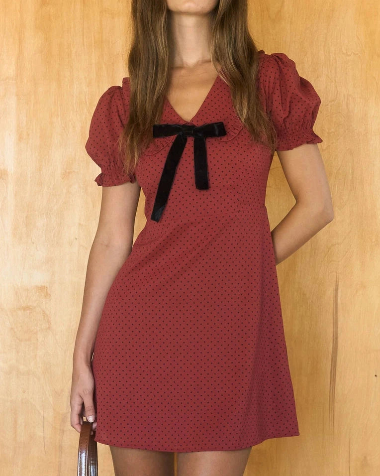 Red Polka Dot Mini Dress